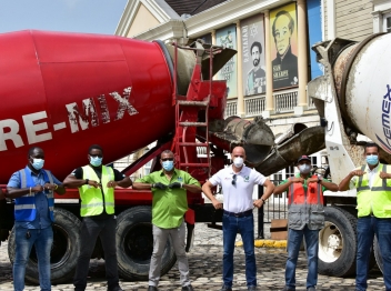 Carib Cement, Jamaica Pre-mix supports St. James Municipal Corporation’s Sam Sharpe Square sanitisation