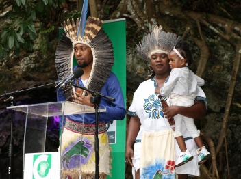 Handover to Woodside, Winner of Carib Cement Build Your Community Competition