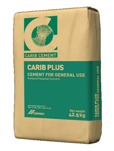 Carib Plus — Cement for General Use (Portland Pozzolan) 42.5 kg