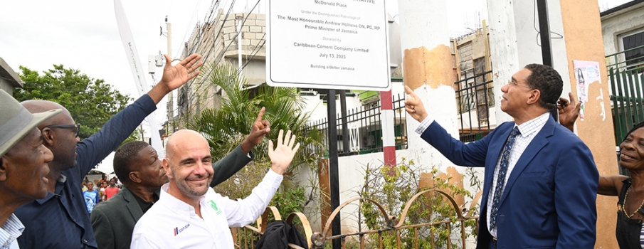 Carib Cement invests $8million in concrete pavement in Prime Minister’s constituency